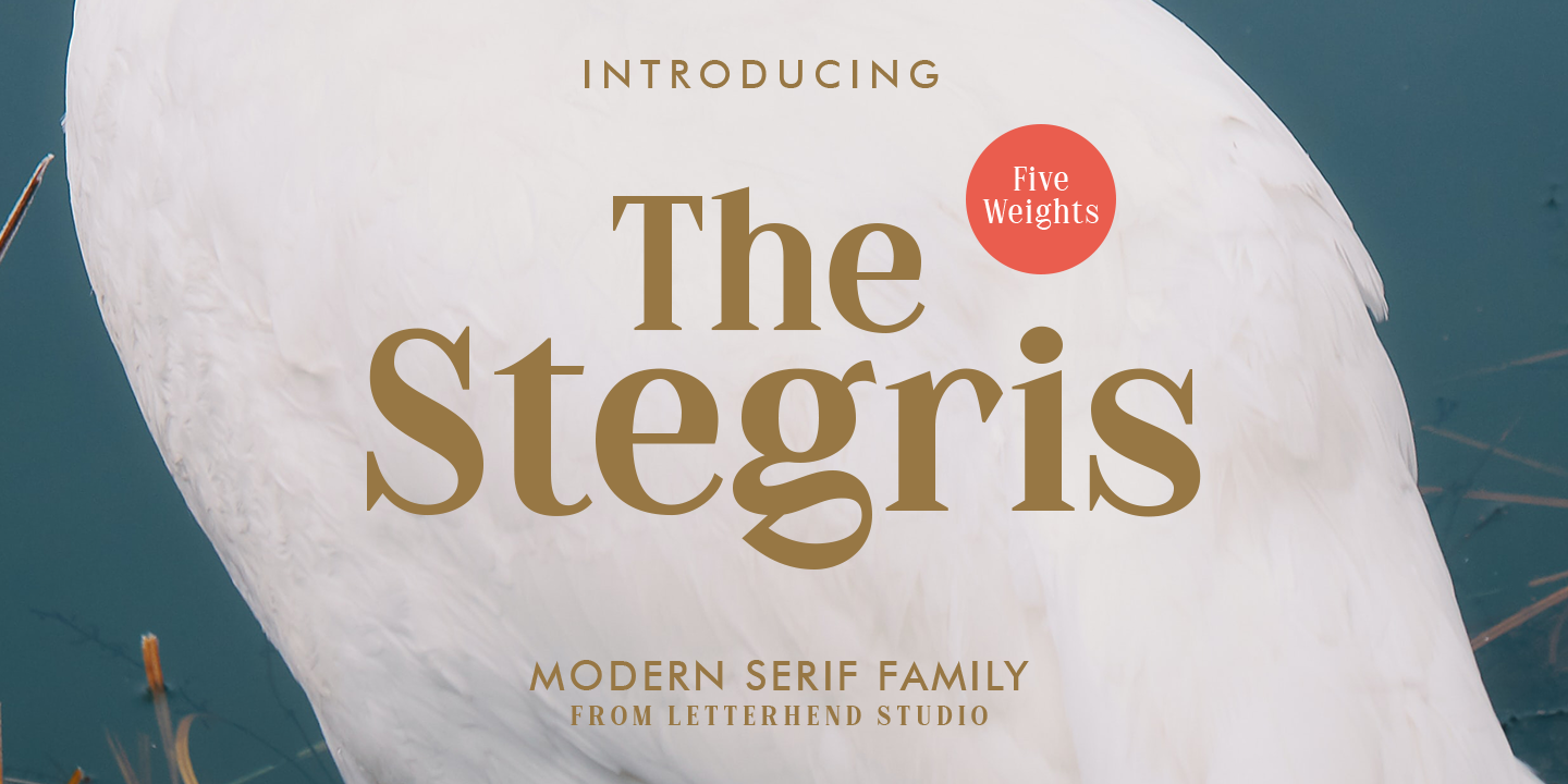 Ejemplo de fuente The Stegris Regular